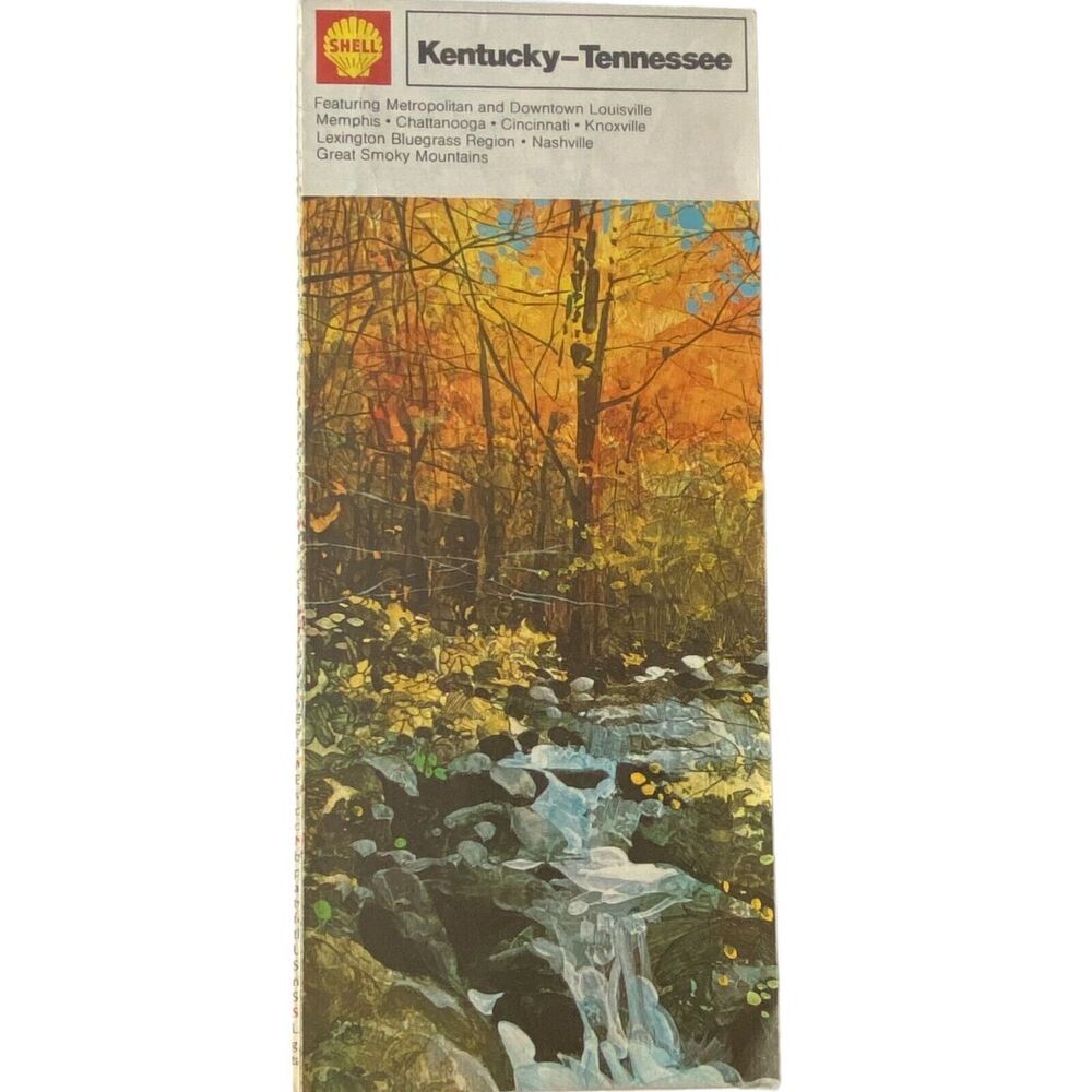 Vtg HM Gousha Kentucky Tennessee Map 1973 Edition Lithographed USA Travel